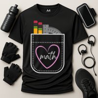 Math Teacher Pocket With Pencils And Protractor Performance Shirt