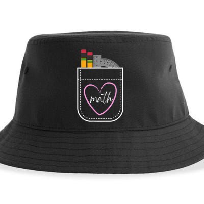 Math Teacher Pocket With Pencils And Protractor Sustainable Bucket Hat