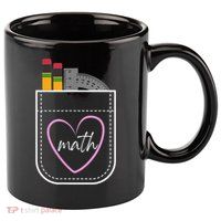 Math Teacher Pocket With Pencils And Protractor 11oz C Handle Ceramic Mug