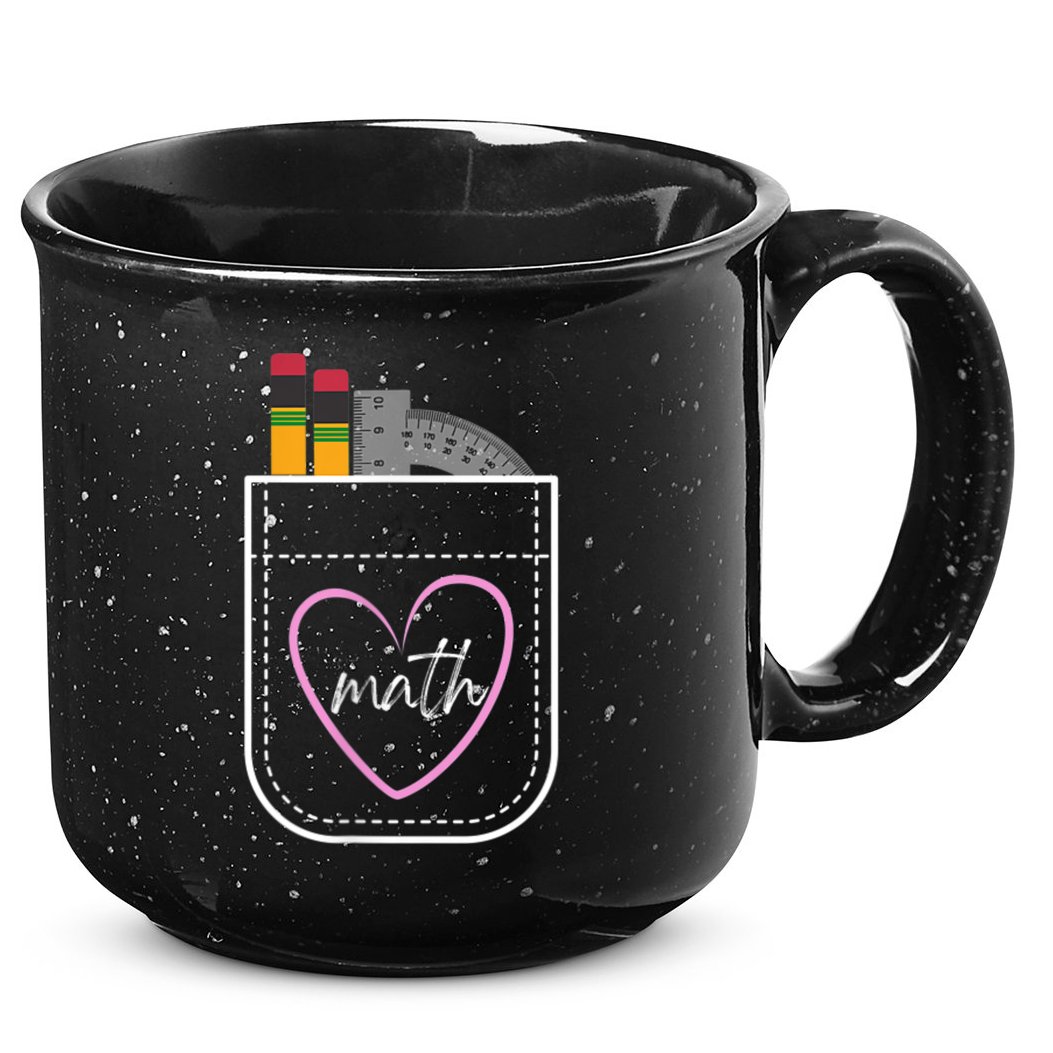Math Teacher Pocket With Pencils And Protractor 15oz Campfire Ceramic Mug
