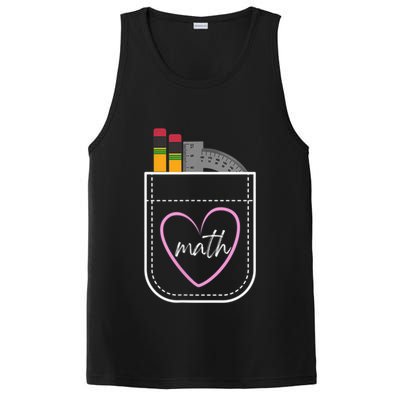 Math Teacher Pocket With Pencils And Protractor PosiCharge Competitor Tank