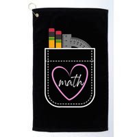 Math Teacher Pocket With Pencils And Protractor Golf Towel