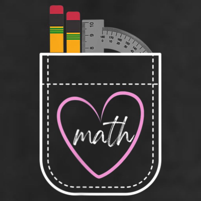 Math Teacher Pocket With Pencils And Protractor Golf Towel