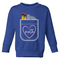 Math Teacher Pocket With Pencils And Protractor Toddler Sweatshirt