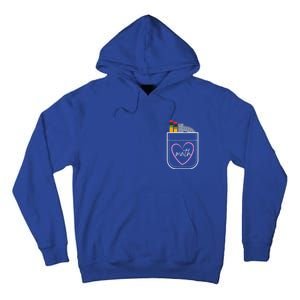 Math Teacher Pocket With Pencils And Protractor Tall Hoodie