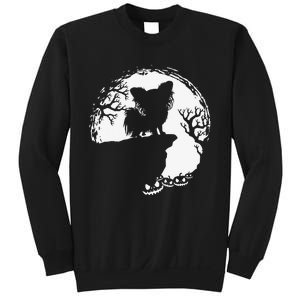 Moon Tree Pumpkin Mountain Incredible Papillion Dog Sweatshirt