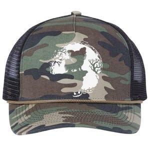 Moon Tree Pumpkin Mountain Incredible Papillion Dog Retro Rope Trucker Hat Cap