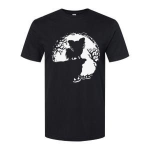 Moon Tree Pumpkin Mountain Incredible Papillion Dog Softstyle CVC T-Shirt