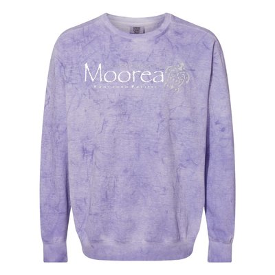 Moorea Turtle Polynesian Tribal Tattoo Turtle Colorblast Crewneck Sweatshirt