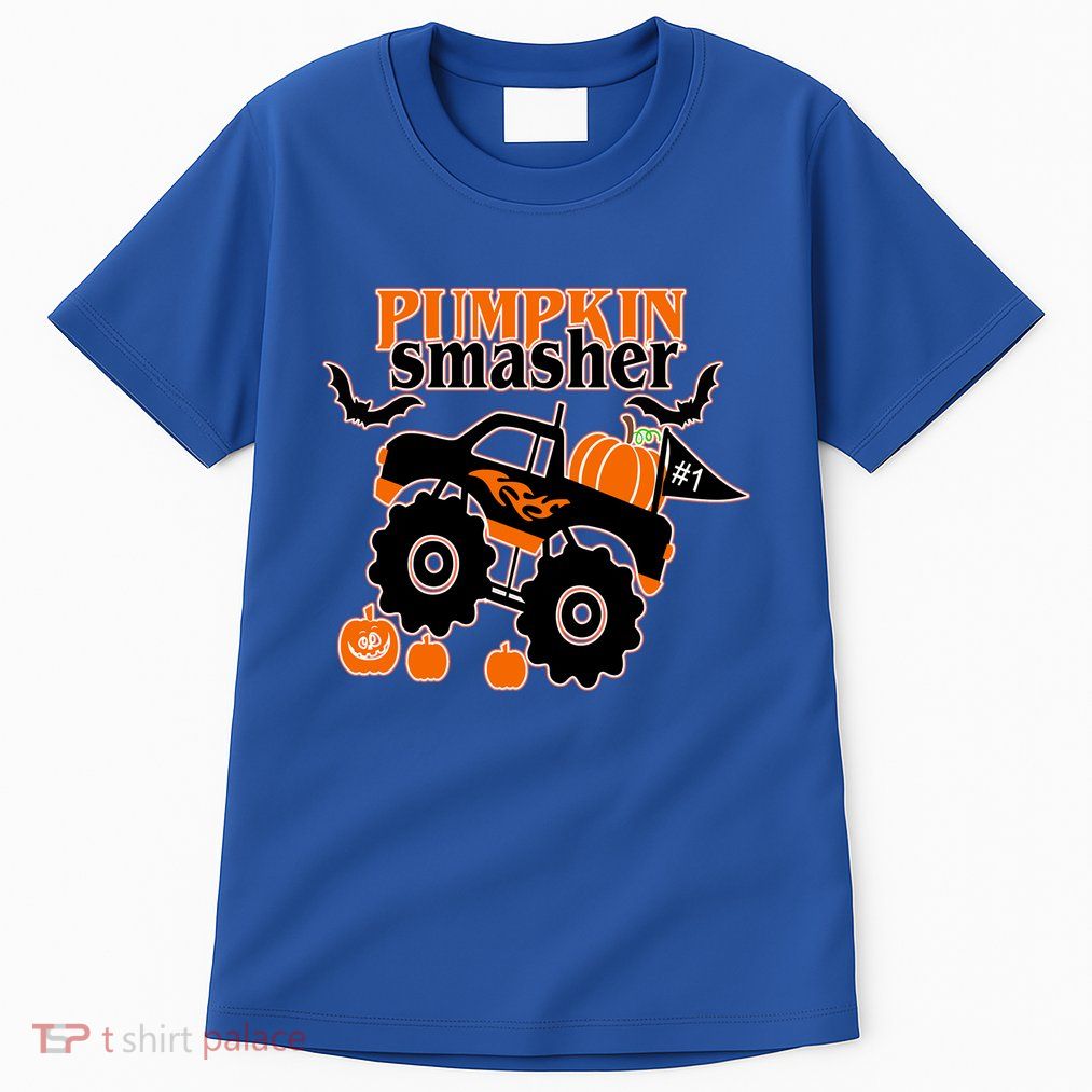 Monster Truck Pumpkin Smasher Funny Halloween Truck Cute Gift Tall T-Shirt