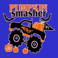 Monster Truck Pumpkin Smasher Funny Halloween Truck Cute Gift Tall T-Shirt