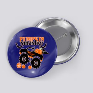 Monster Truck Pumpkin Smasher Funny Halloween Truck Cute Gift Button