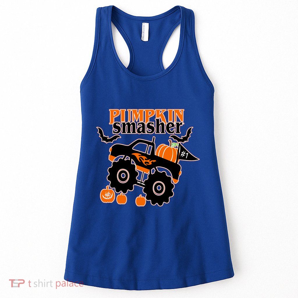 Monster Truck Pumpkin Smasher Funny Halloween Truck Cute Gift Womens Tank Top