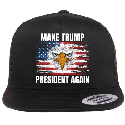 Make Trump President Again 2024 Flatbill Hat
