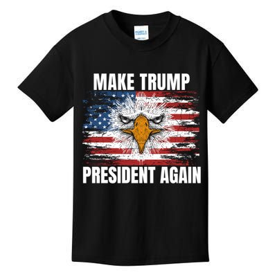 Make Trump President Again 2024 Kids T-Shirt