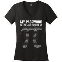 Math Teacher Pi Symbol Science Student For Pi Day Math Geek Women's V-Neck T-Shirt