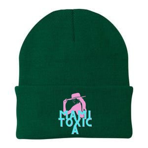 Mami ToxicA Pink with Aqua Knit Cap Winter Beanie