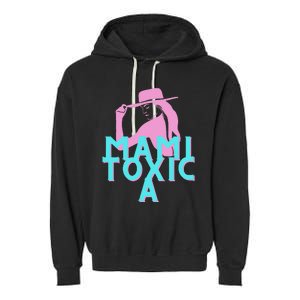 Mami ToxicA Pink with Aqua Garment-Dyed Fleece Hoodie