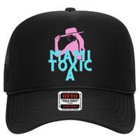 Mami ToxicA Pink with Aqua High Crown Mesh Back Trucker Hat