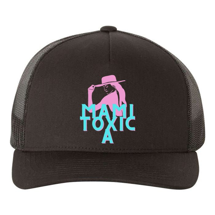 Mami ToxicA Pink with Aqua Yupoong Adult 5-Panel Trucker Hat