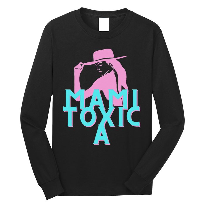 Mami ToxicA Pink with Aqua Long Sleeve Shirt