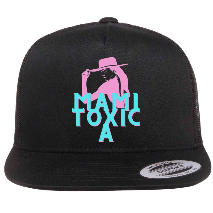 Mami ToxicA Pink with Aqua Flat Bill Trucker Hat