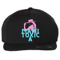 Mami ToxicA Pink with Aqua Wool Snapback Cap