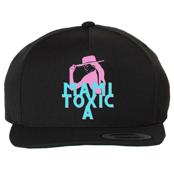 Mami ToxicA Pink with Aqua Wool Snapback Cap