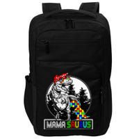 Mamasaurus T rex Dinosaur Mama Saurus Autism Awareness Impact Tech Backpack