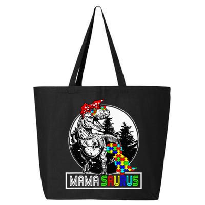 Mamasaurus T rex Dinosaur Mama Saurus Autism Awareness 25L Jumbo Tote