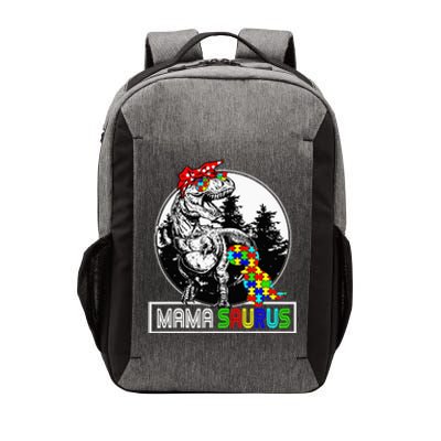 Mamasaurus T rex Dinosaur Mama Saurus Autism Awareness Vector Backpack