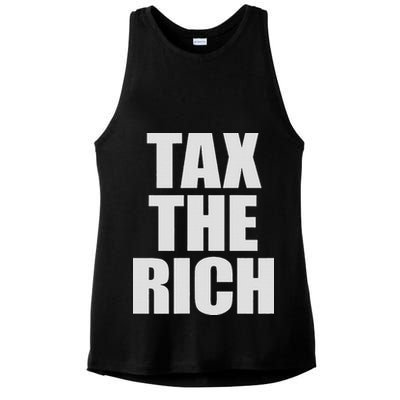 Make The Rich Pay Tax The Rich Tax The Rich Ladies PosiCharge Tri-Blend Wicking Tank