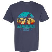 Mamasaurus T Rex Dinosaur Funny Mama Saurus Family Matching Garment-Dyed Heavyweight T-Shirt