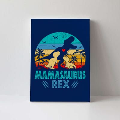 Mamasaurus T Rex Dinosaur Funny Mama Saurus Family Matching Canvas