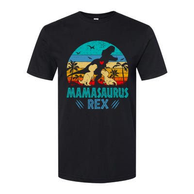 Mamasaurus T Rex Dinosaur Funny Mama Saurus Family Matching Softstyle® CVC T-Shirt