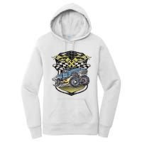 Monster Truck Retro Distressed Vintage Monster Truck Women's Pullover Hoodie