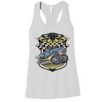 Monster Truck Retro Distressed Vintage Monster Truck Women's Racerback Tank