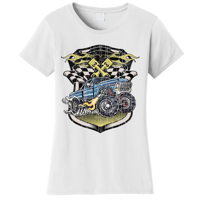 Monster Truck Retro Distressed Vintage Monster Truck Women's T-Shirt