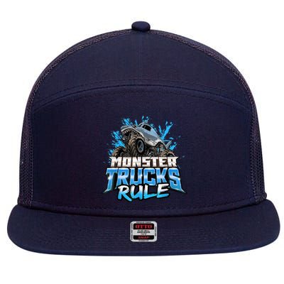 Monster Truck Rule 7 Panel Mesh Trucker Snapback Hat