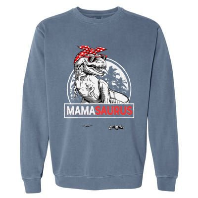 Mamasaurus T rex Dinosaur Funny Mama Saurus Mother's Family Garment-Dyed Sweatshirt