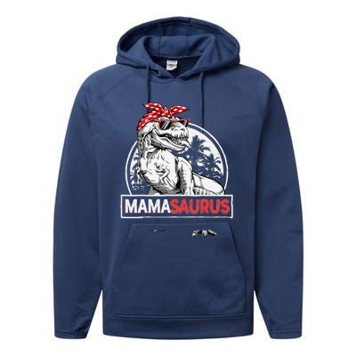 Mamasaurus T rex Dinosaur Funny Mama Saurus Mother's Family Performance Fleece Hoodie