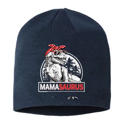 Mamasaurus T rex Dinosaur Funny Mama Saurus Mother's Family Sustainable Beanie