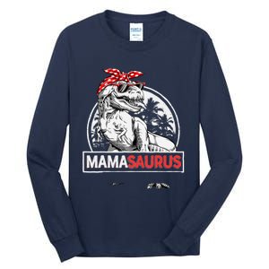 Mamasaurus T rex Dinosaur Funny Mama Saurus Mother's Family Tall Long Sleeve T-Shirt