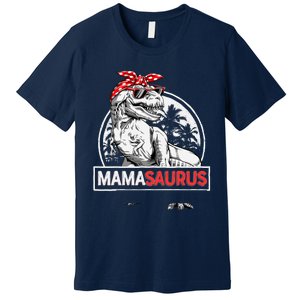 Mamasaurus T rex Dinosaur Funny Mama Saurus Mother's Family Premium T-Shirt