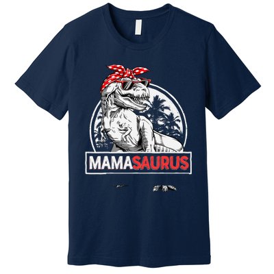 Mamasaurus T rex Dinosaur Funny Mama Saurus Mother's Family Premium T-Shirt