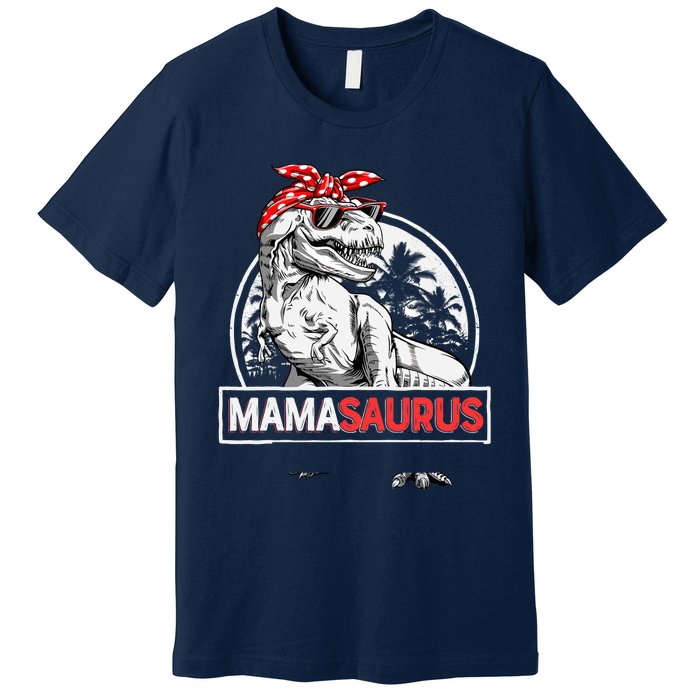 Mamasaurus T rex Dinosaur Funny Mama Saurus Mother's Family Premium T-Shirt