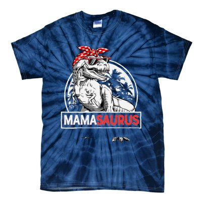 Mamasaurus T rex Dinosaur Funny Mama Saurus Mother's Family Tie-Dye T-Shirt