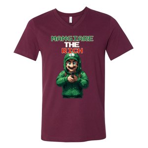 Mangiare The Rich Luigi V-Neck T-Shirt