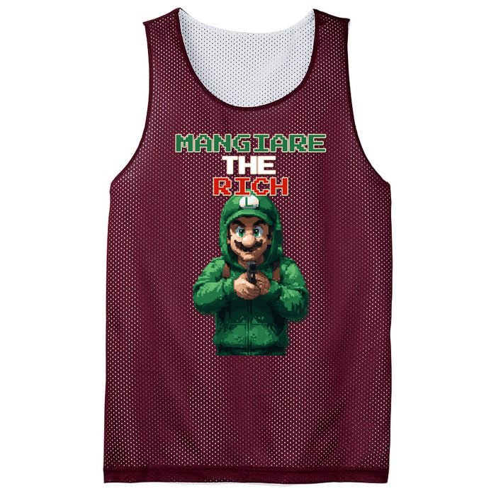 Mangiare The Rich Luigi Mesh Reversible Basketball Jersey Tank