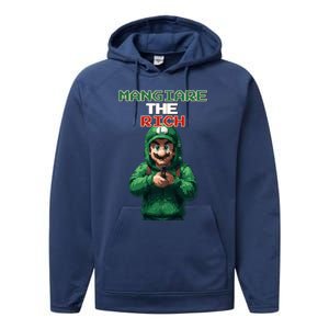 Mangiare The Rich Luigi Performance Fleece Hoodie